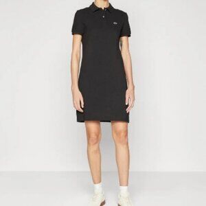 Lacoste short sleeve polo dress navy blue women's size 44